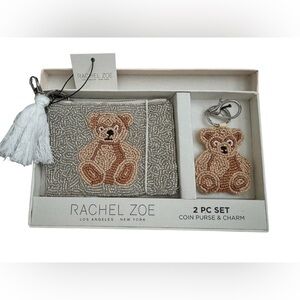 Rachel Zoe Beaded Bear Coin Purse + Charm Set